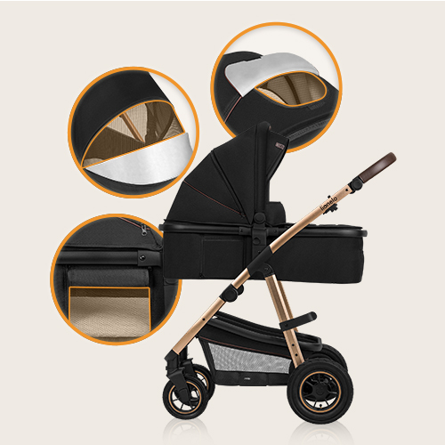 Lionelo Cama Grey Graphite — przyczepka rowerowa z funkcją wózka spacerowego